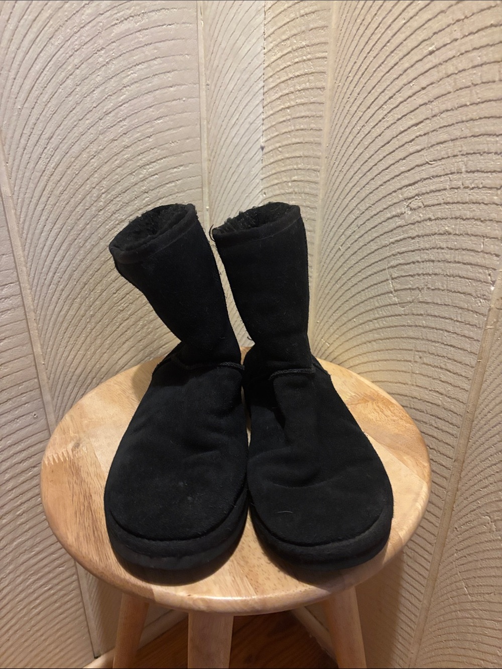 Koolaburra Black Fleece-Lined Pull-On Boots